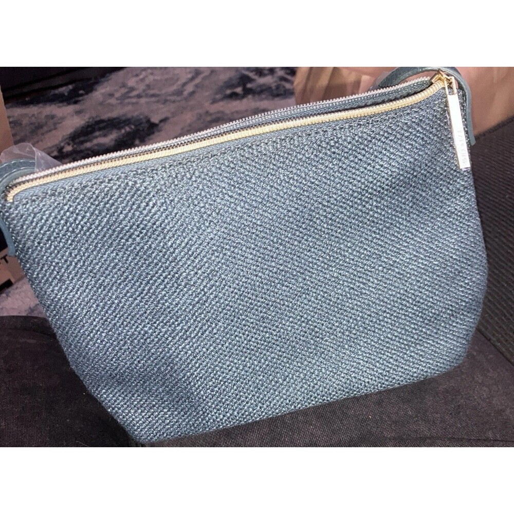 Lancome Crossbody Bag Purse with Strap Blue Gold Tone Hardware New
